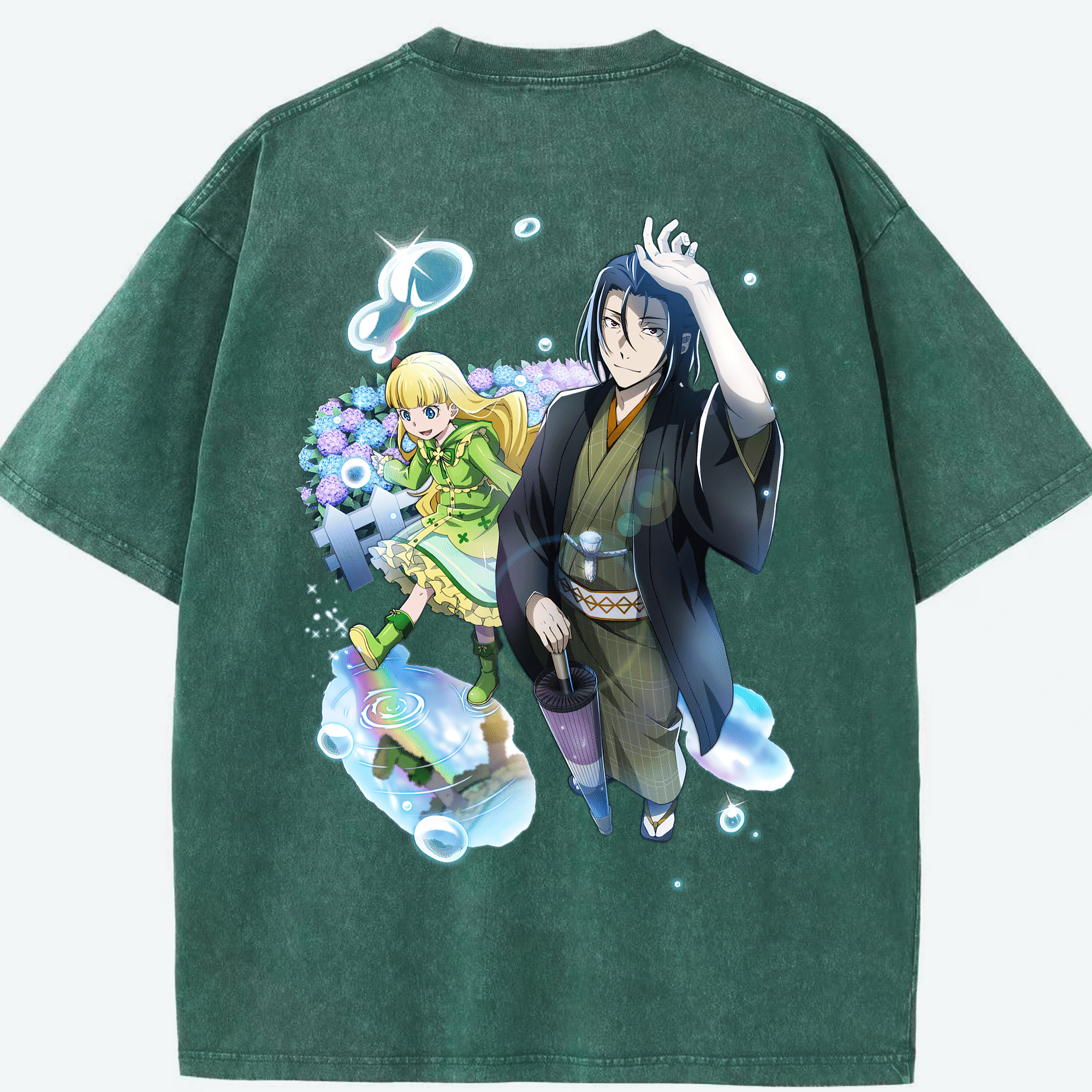 （画像用） 文豪ストレイドッグス Bungo Stray Dogs 綿100% ヴィンテージ風 半袖Tシャツ（背面プリント）